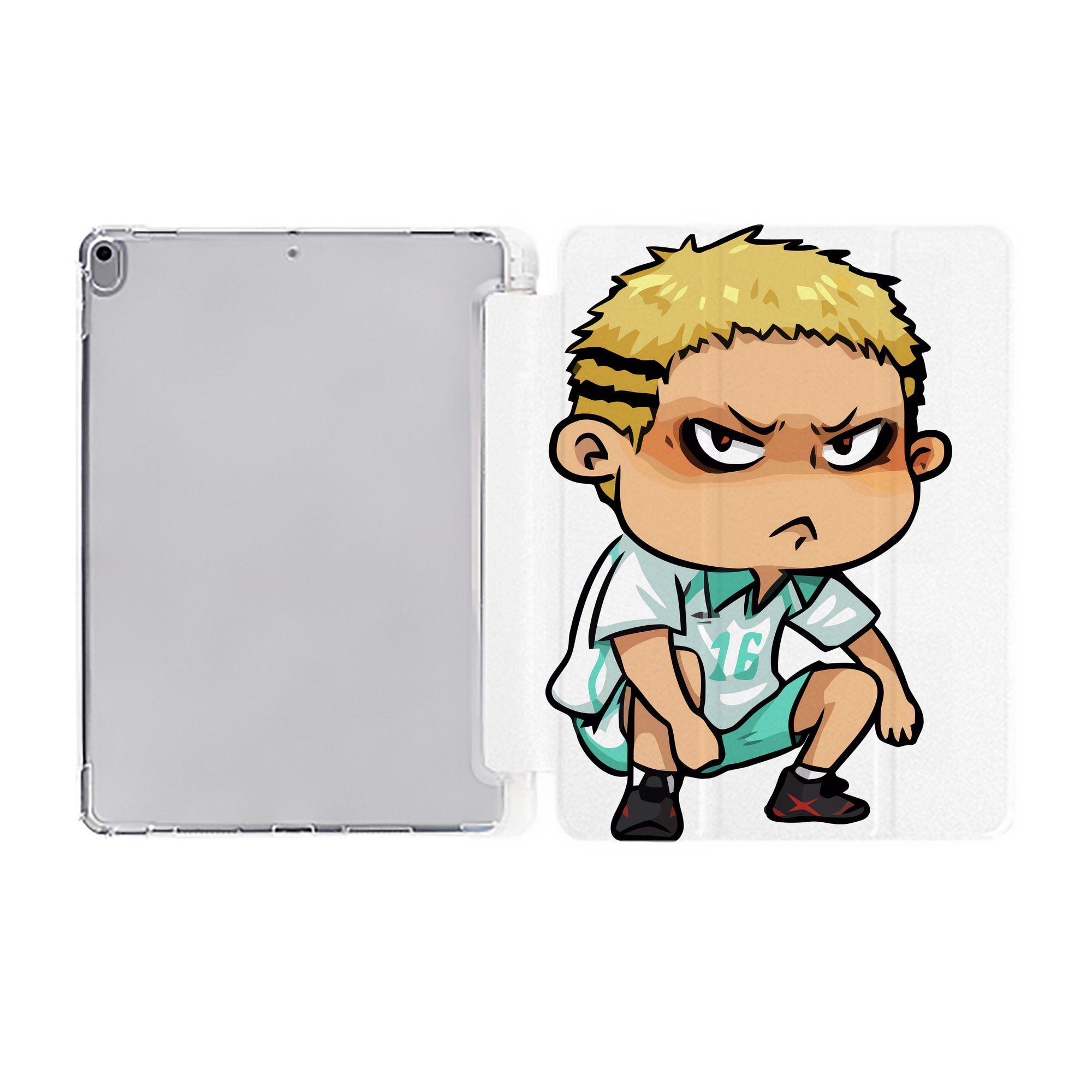 （画像用） ハイキュー!! Haikyu!! IPad ケース ペン収納付き 三つ折りスタンド PUレザー×シリコン 対応機種9.5/10.5/10.9インチ